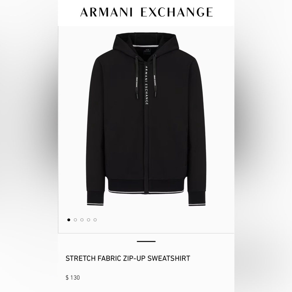 Armani Exchange Zip Up Sweatshirt - Picture 7 of 7